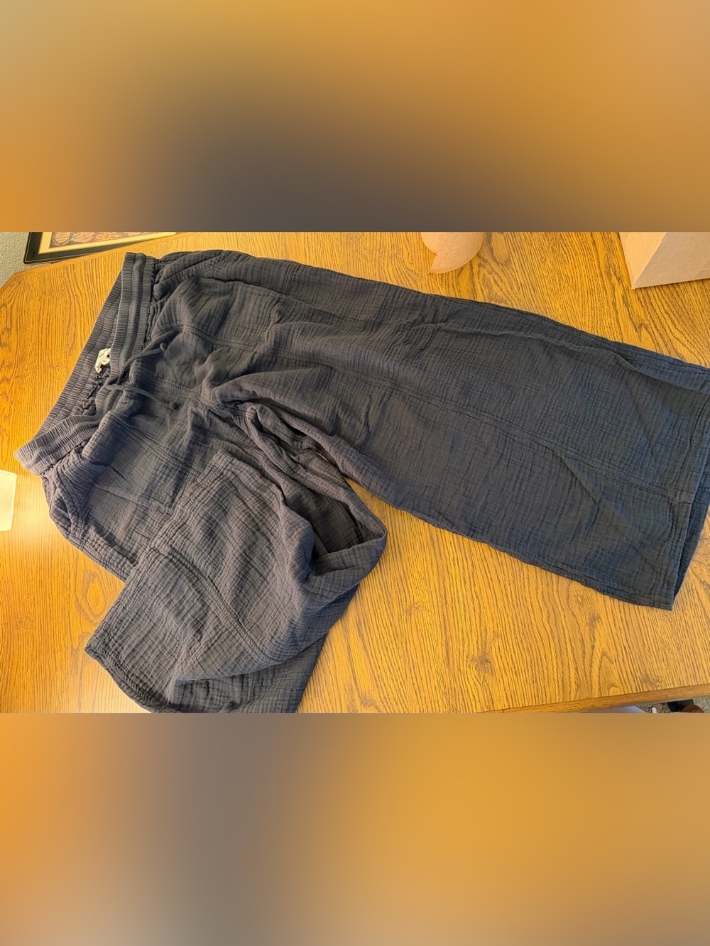 Lucky Brand women’s black gauzy cotton wide leg XL Pants